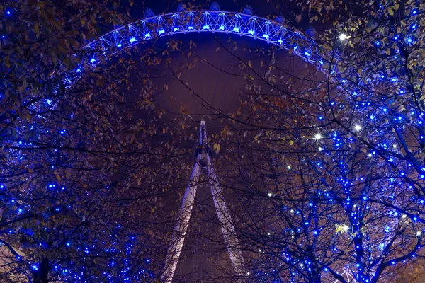 London Eye à noite — Fotografia de Stock