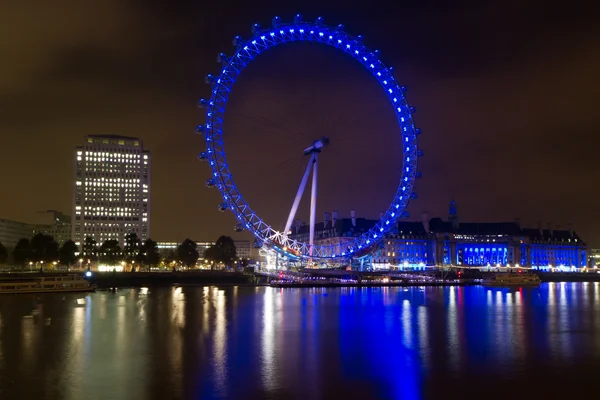 London Eye på natten — Stockfoto