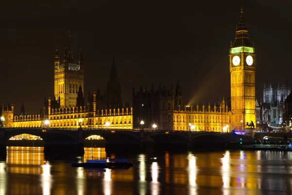 Big Ben & domy parlamentu v noci — Stock fotografie