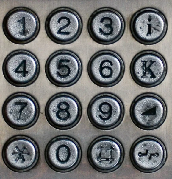 Μεταλλικά αριθμητικό πληκτρολόγιο — Φωτογραφία Αρχείου