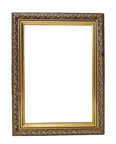 Empty vintage golden frame — Stock Photo, Image