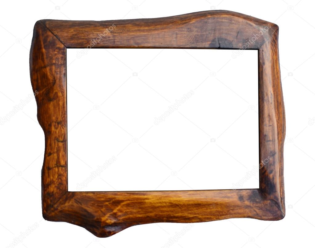 Wooden frame isolated on white