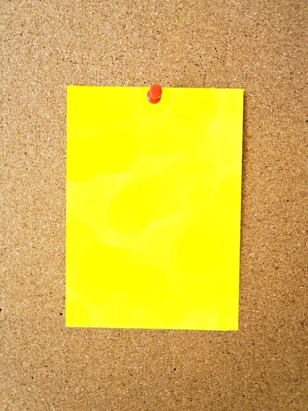 Papier jaune sur carton corc — Photo