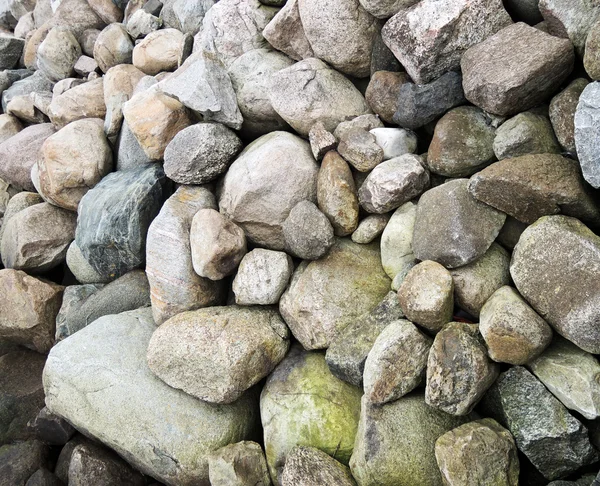 Natural wall of big granite rock stones — Stock Photo, Image