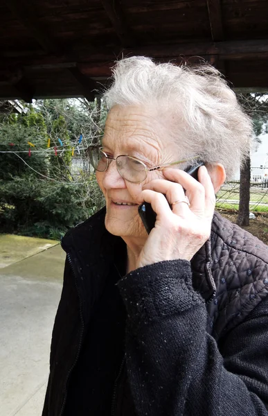 Senior woman on phone