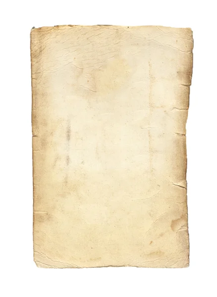 Papel antigo isolado sobre um fundo branco. — Fotografia de Stock