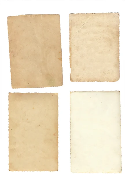 Kollage av gamla papper isolerade — Stockfoto