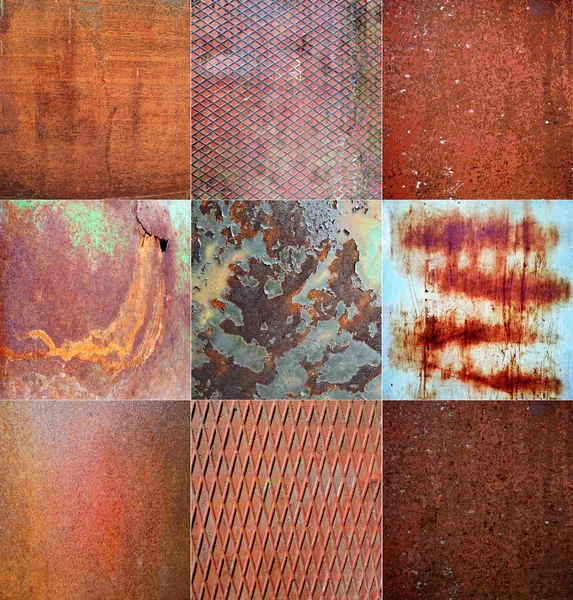 Collage of rusted metal texture — Stock Photo, Image