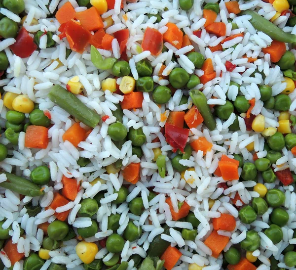 Vegetable mix with rice — Stock Photo, Image