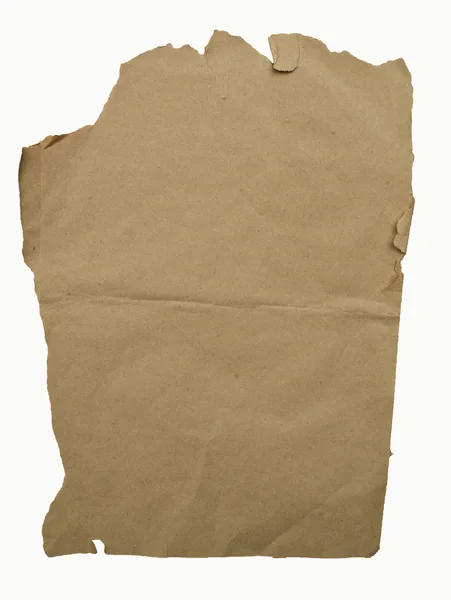 Üres régi papír elszigetelt fehér background — Stock Fotó