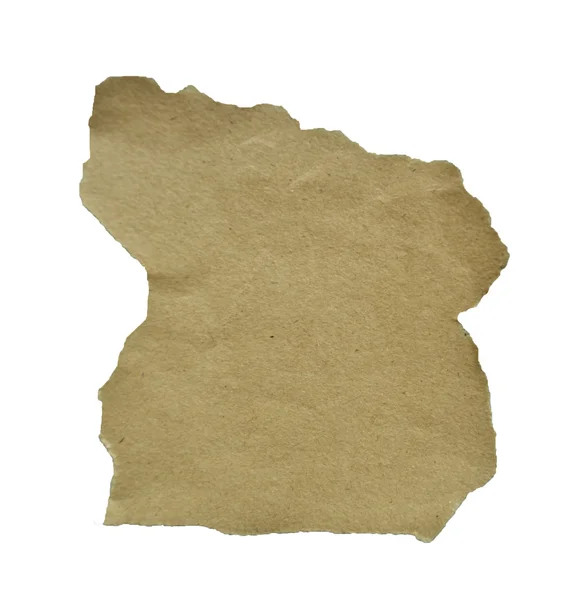 Zerknittertes Papier isoliert auf weißem Hintergrund — Stockfoto