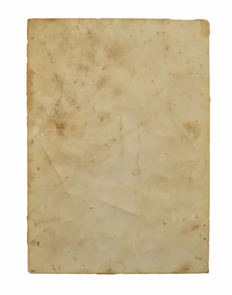 Vintage régi papír elszigetelt fehér background — Stock Fotó
