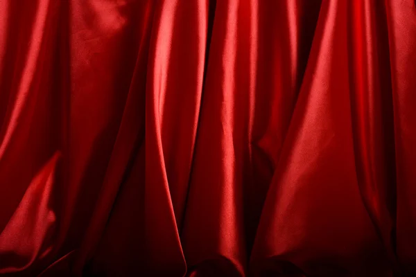 Red silk background close up — Stock Photo, Image