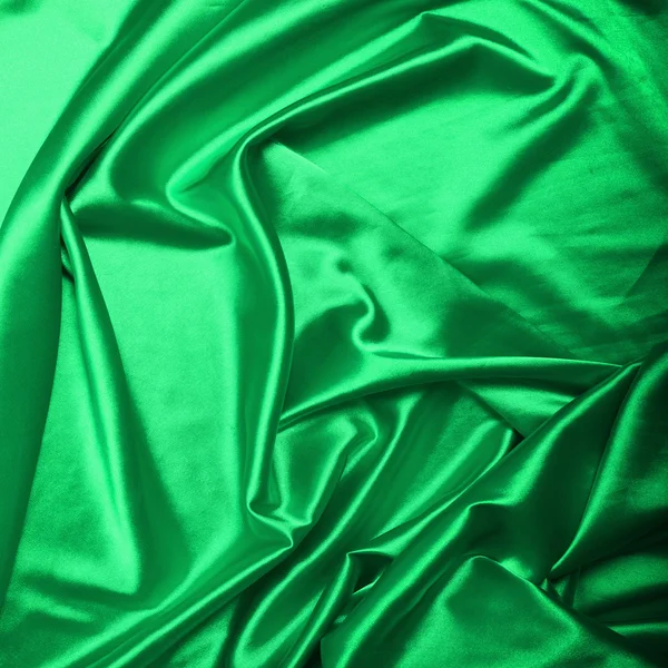 Green silk background texture — Stock Photo, Image