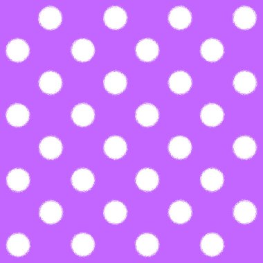 Mor zemin üzerine beyaz puantiyeli boyalı