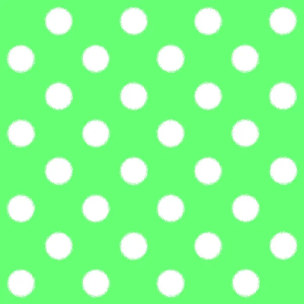 Pintado Branco Polka Dot no fundo verde — Fotografia de Stock