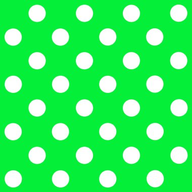 yeşil zemin üzerine beyaz puantiyeli