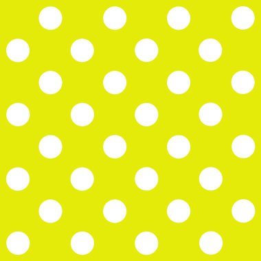 Sarı zemin üzerine beyaz puantiyeli