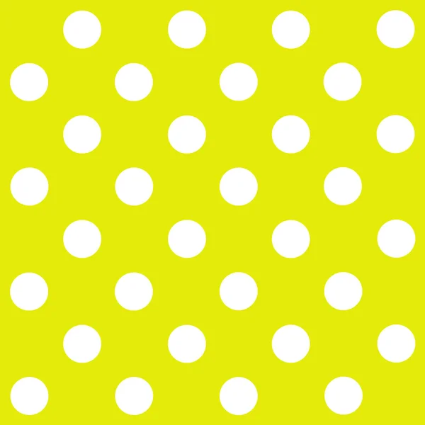 Branco Polka Dot no fundo amarelo — Fotografia de Stock