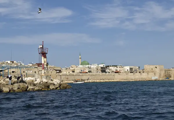 Muralha da fortaleza em akko — Fotografia de Stock