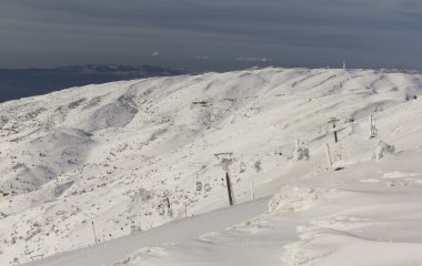Teleferik monte hermon üzerinde
