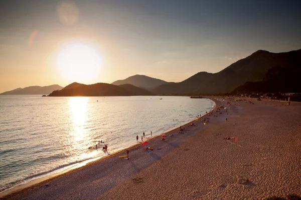 Sunset Beach in Oludeniz Turkey — Stock Photo, Image