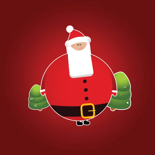 Papá Noel barbudo — Vector de stock