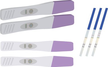 Vector pregnancy tests clipart