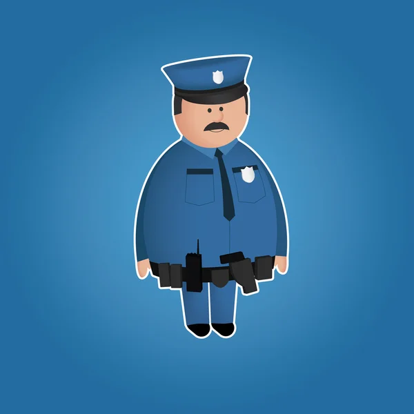 Carino personaggio poliziotto — Vettoriale Stock