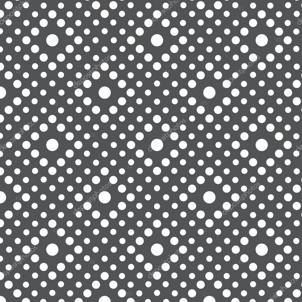 Seamless background pattern with white dots on gray background
