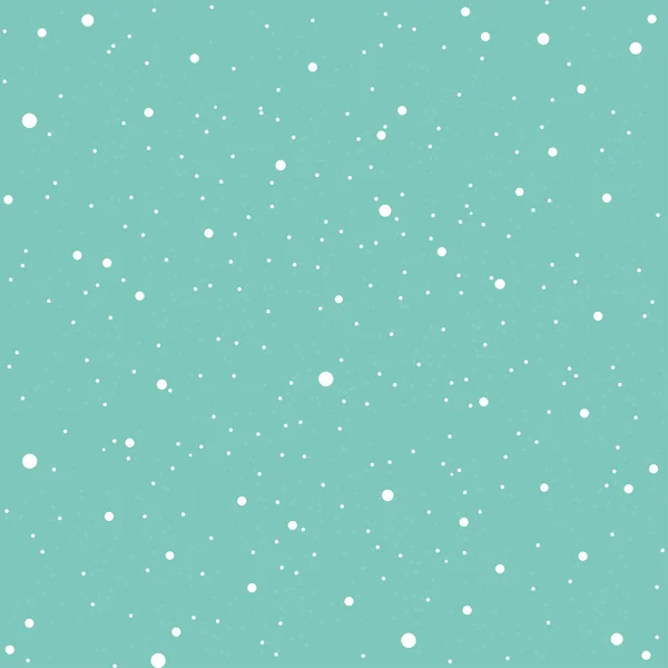 Nieve blanca cayendo sobre fondo azul — Vector de stock