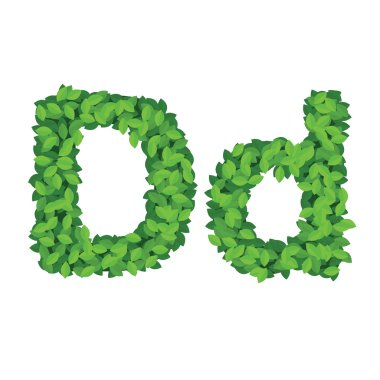 vektör Eko Alfabe harf d