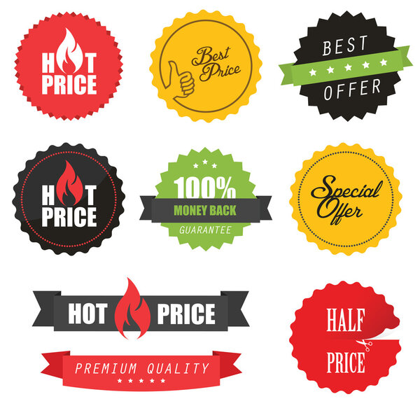 Набор стикеров, элементов и значков
