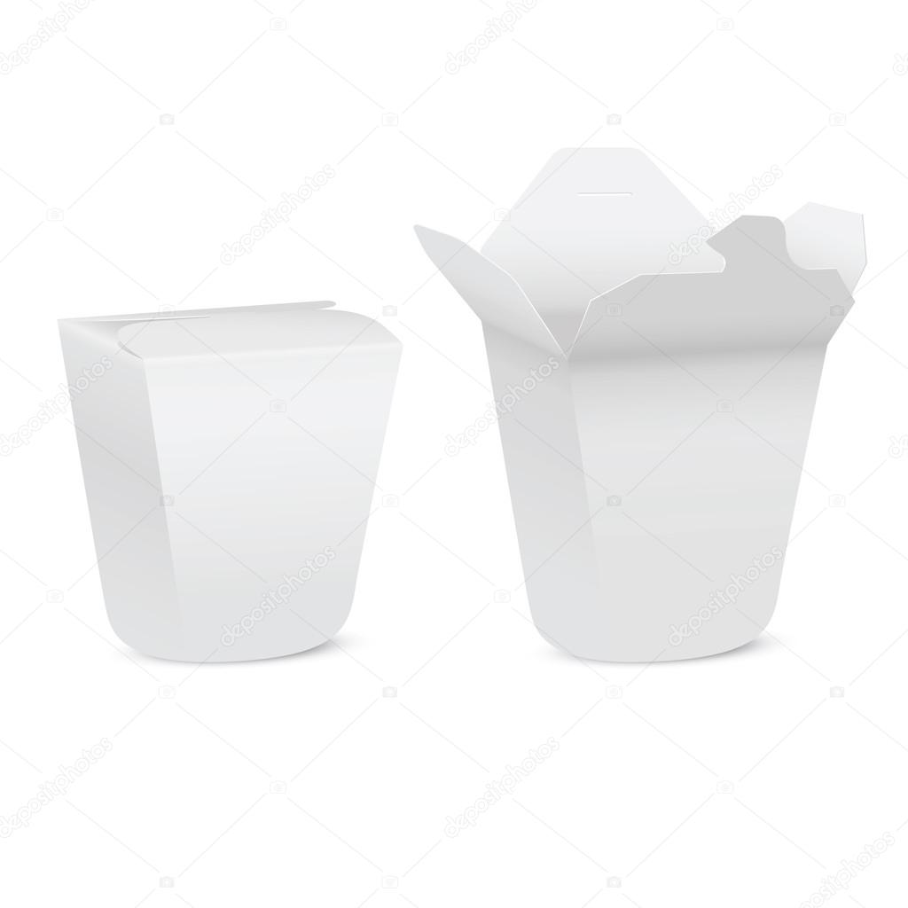 Chinese take-out box isolated on white background