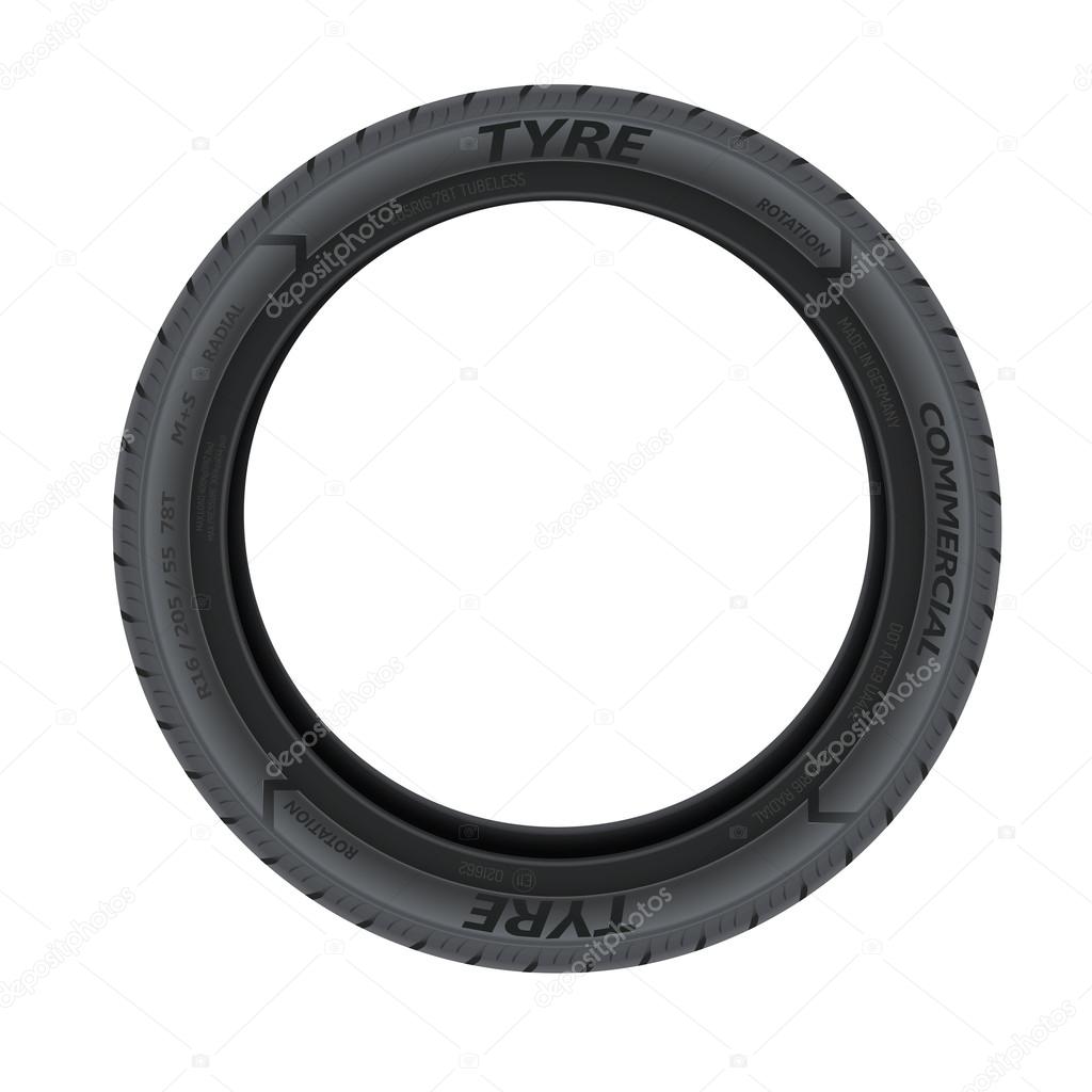 Car_Detailed illustration of a car tire