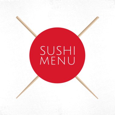 Sushi menü kapak şablonu