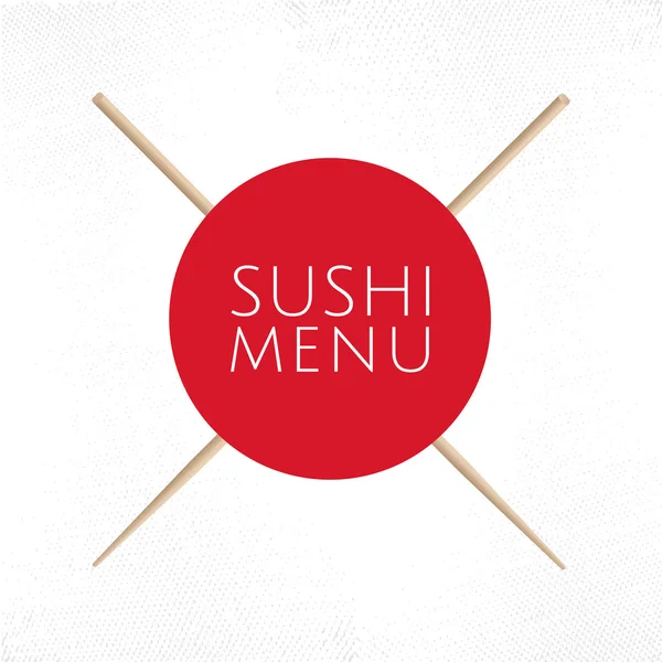 Modelo de capa de menu Sushi — Vetor de Stock