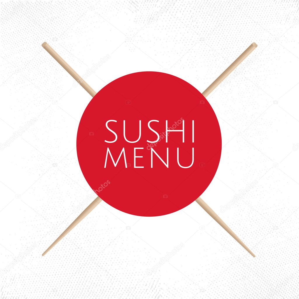 Sushi menu cover template