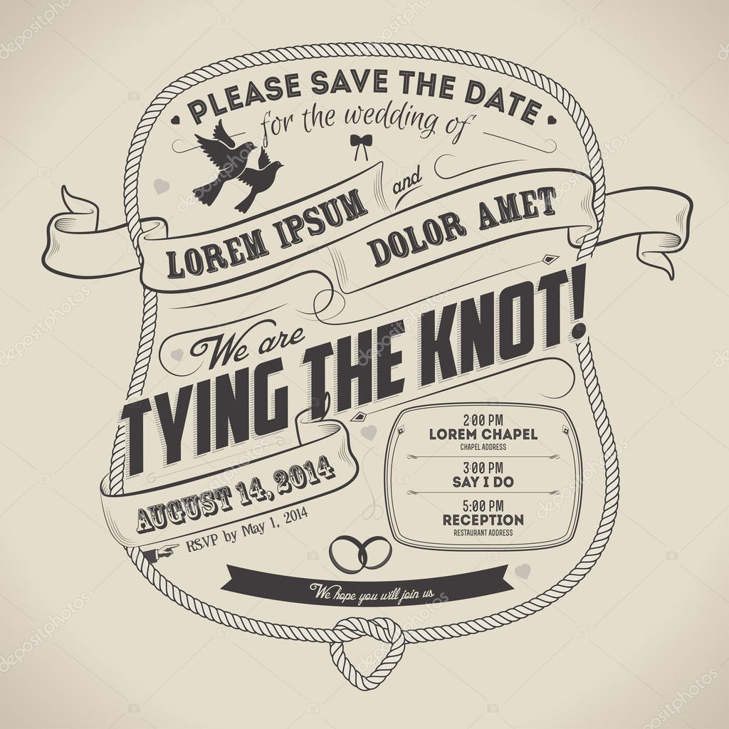 Download Vintage wedding invitation — Stock Vector © ivan.baranov ...