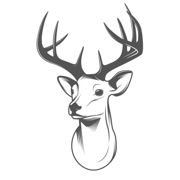 Tête de cerf — Image vectorielle