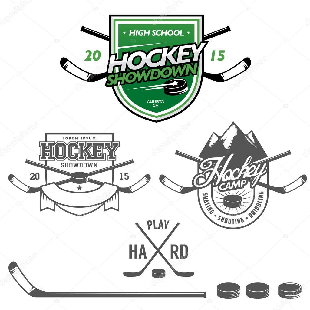 Download Ice hockey labels, badges and design elements — Stock ...