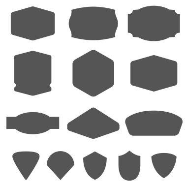 Amblemler, Etiketler, Insignia için vintage kare kümesi