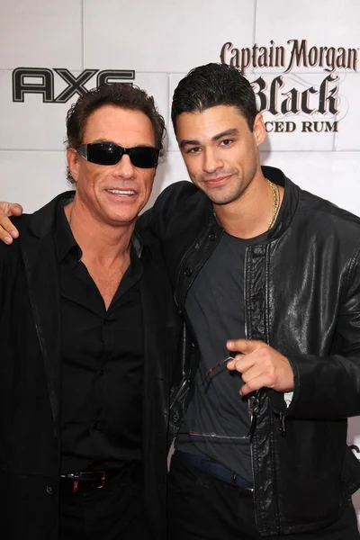 Jean-Claude Van Damme, son Kristopher Van Varenberg — Stock Photo, Image