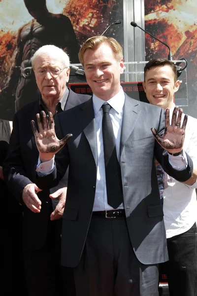 Michael Caine, Christopher Nolan, Joseph Gordon-Levitt — Foto de Stock