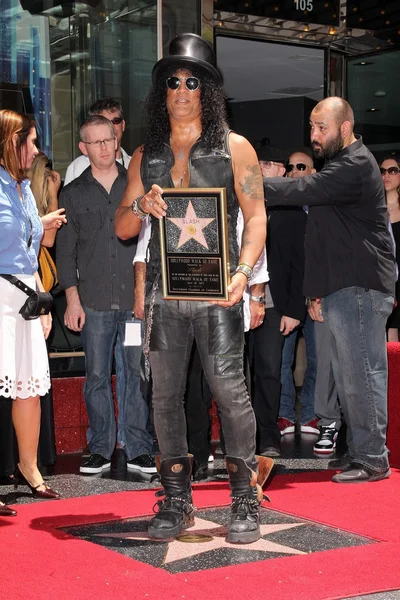 Slashat Slash Honored with a Star on the Hollywood Walk of Fame — Stock Photo, Image