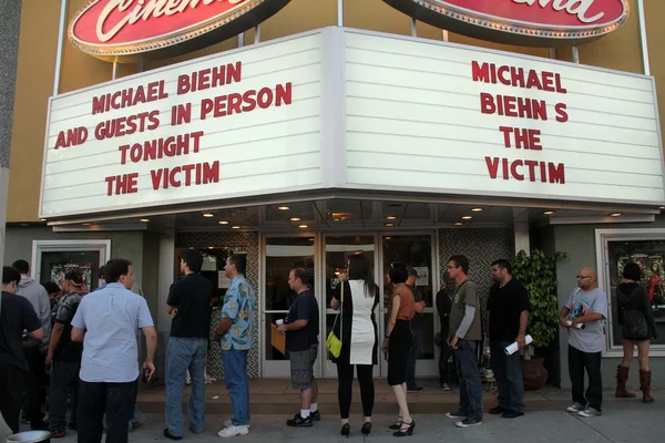 Atmosphere at "The Victim" Los Angeles Theatrical Release, autograph — Stock Photo, Image