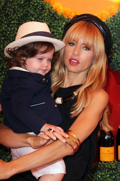 Rachel Zoe and child at the 3rd Annual Veuve Clicquot Polo Classic, Will Rogers State Historic Park, Pacific Palisades, CA 10-06-12 — Stock Photo, Image