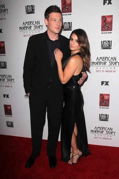 Cory Monteith, Lea Michele no Premiere Screening of FXs American Horror Story Asylum, Paramount Theater, Hollywood, CA 10-13-12 — Fotografia de Stock