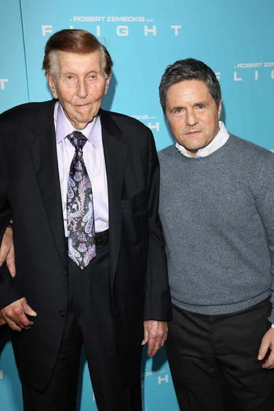 Sumner Redstone and Brad Grey at the "Flight" Los Angeles Premiere, Cinerama Dome, Hollywood, CA 10-23-12 — Stock Photo, Image