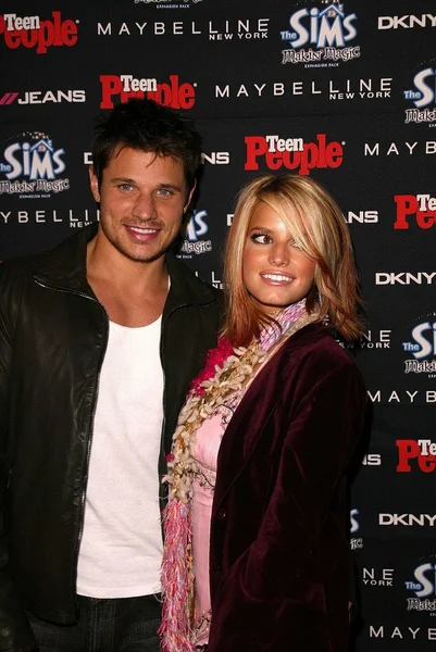 Nick lachey a jessica simpson — Stock fotografie